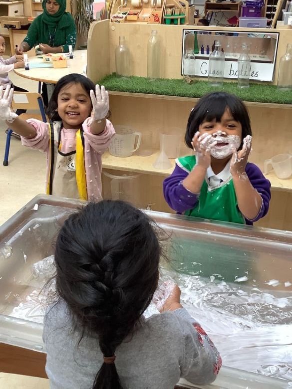 Some shaving foam fun, just a little messy but that's the way we like it in nursery.